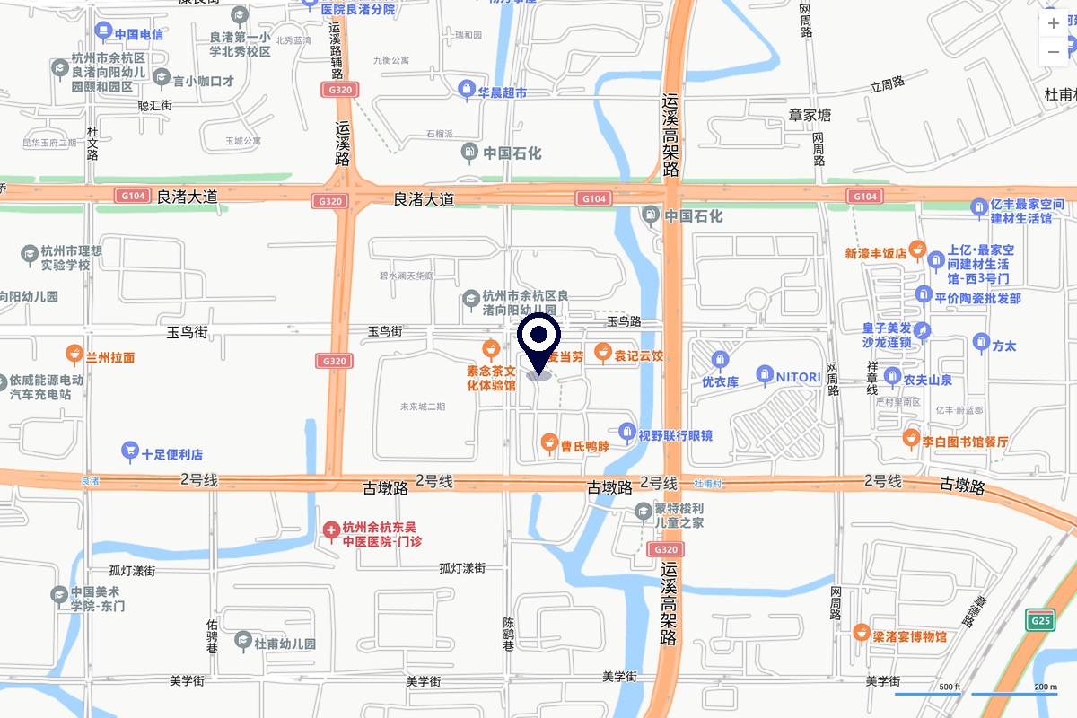公司地址位置图：杭州市古墩路1900号光之塔713